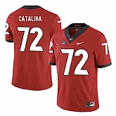 Georgia Bulldogs 72 Tyler Catalina Red Nike College Football Jersey Dzhi,baseball caps,new era cap wholesale,wholesale hats